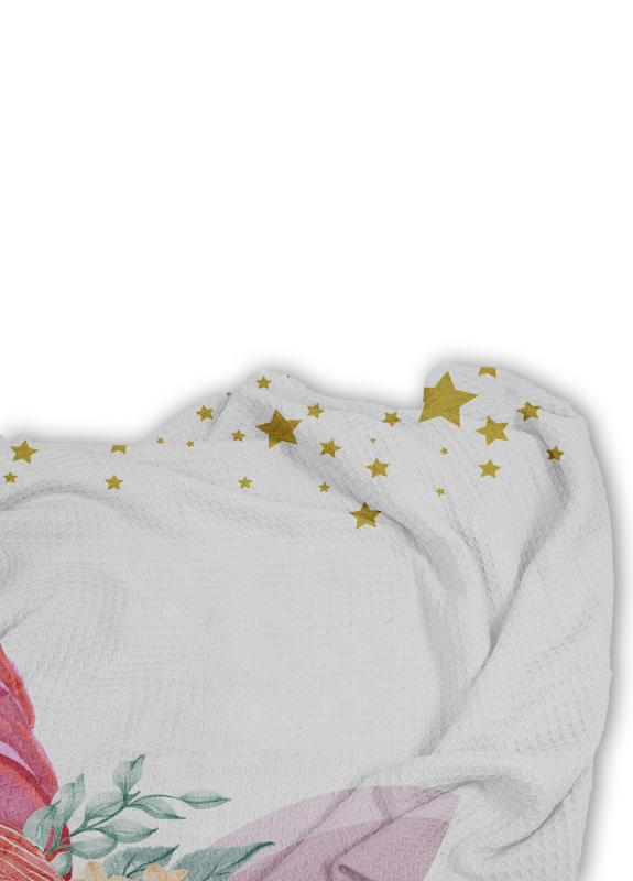 Unicornlu Yıldızlı Pike Yatak Örtüsü EPY123