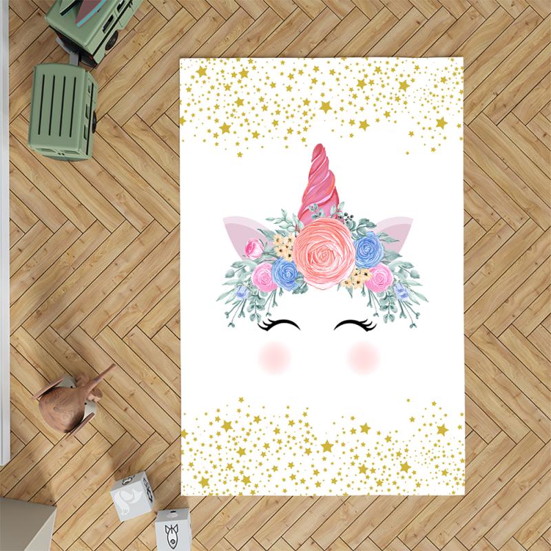 Yıldızlı%20Unicorn%20Çocuk%20Odası%20Halısı