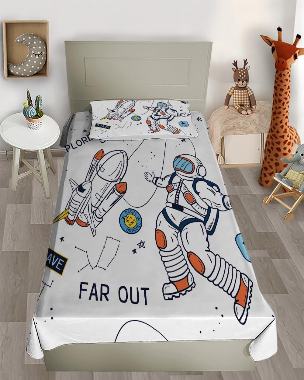 Astronot Dekoratif Yatak Örtüsü EPD108