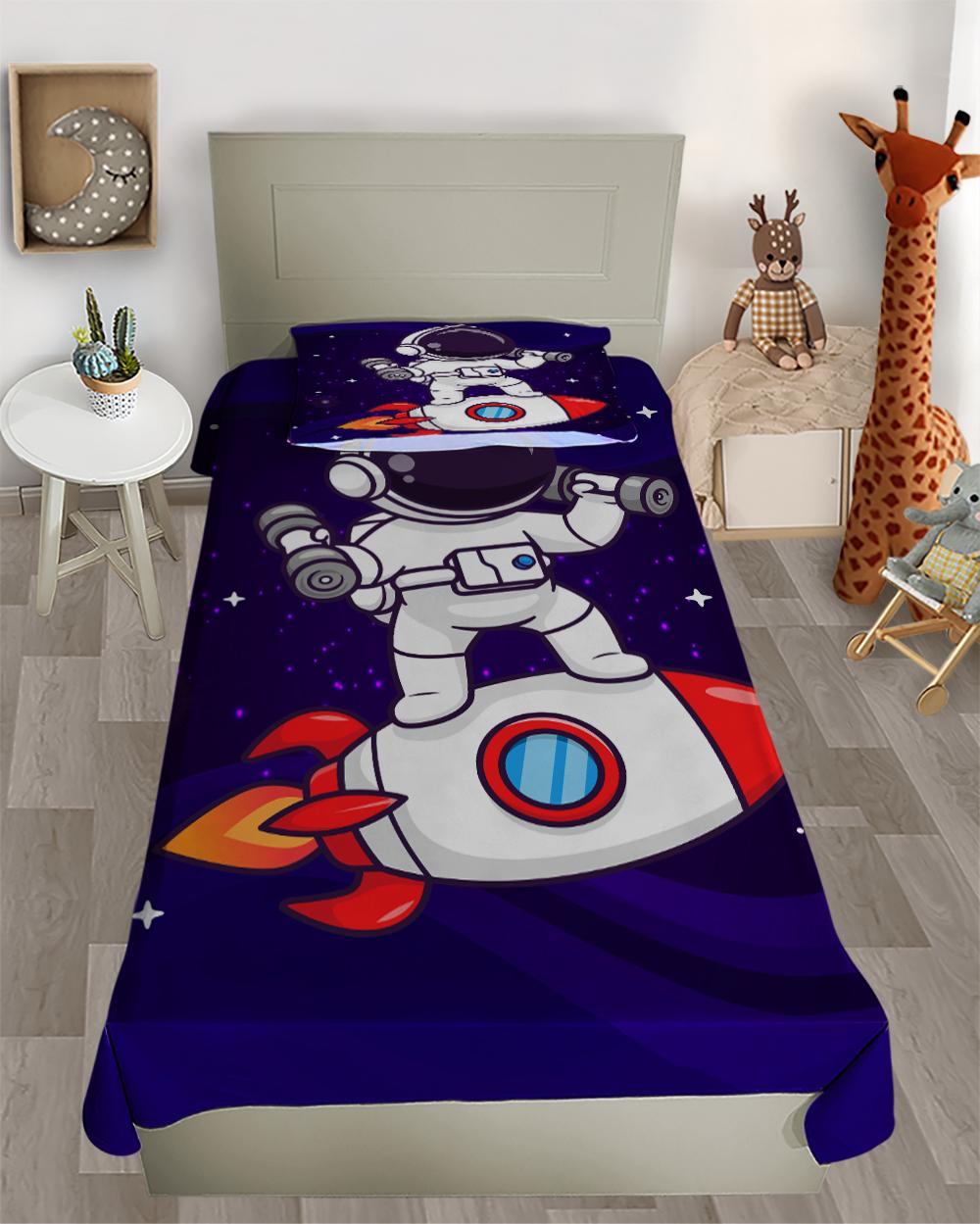 Astronot Dekoratif Yatak Örtüsü EPD131