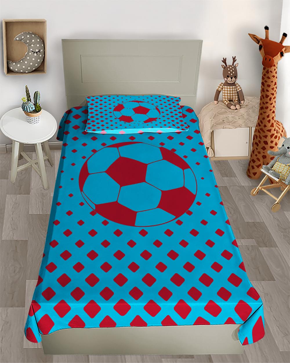 Evperest%20Bordo%20Mavi%20Taraftar%20Dekoratif%20Yatak%20Örtüsü%20EPD136