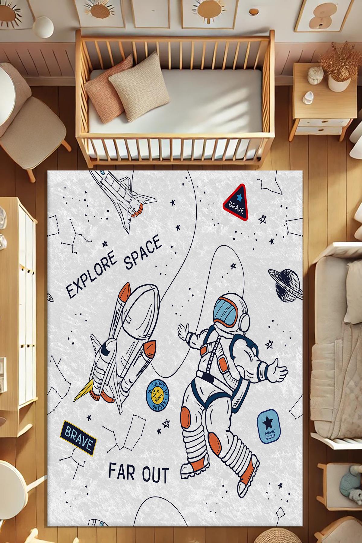 Dot Taban Astronot Çocuk Odası Halısı EPH108