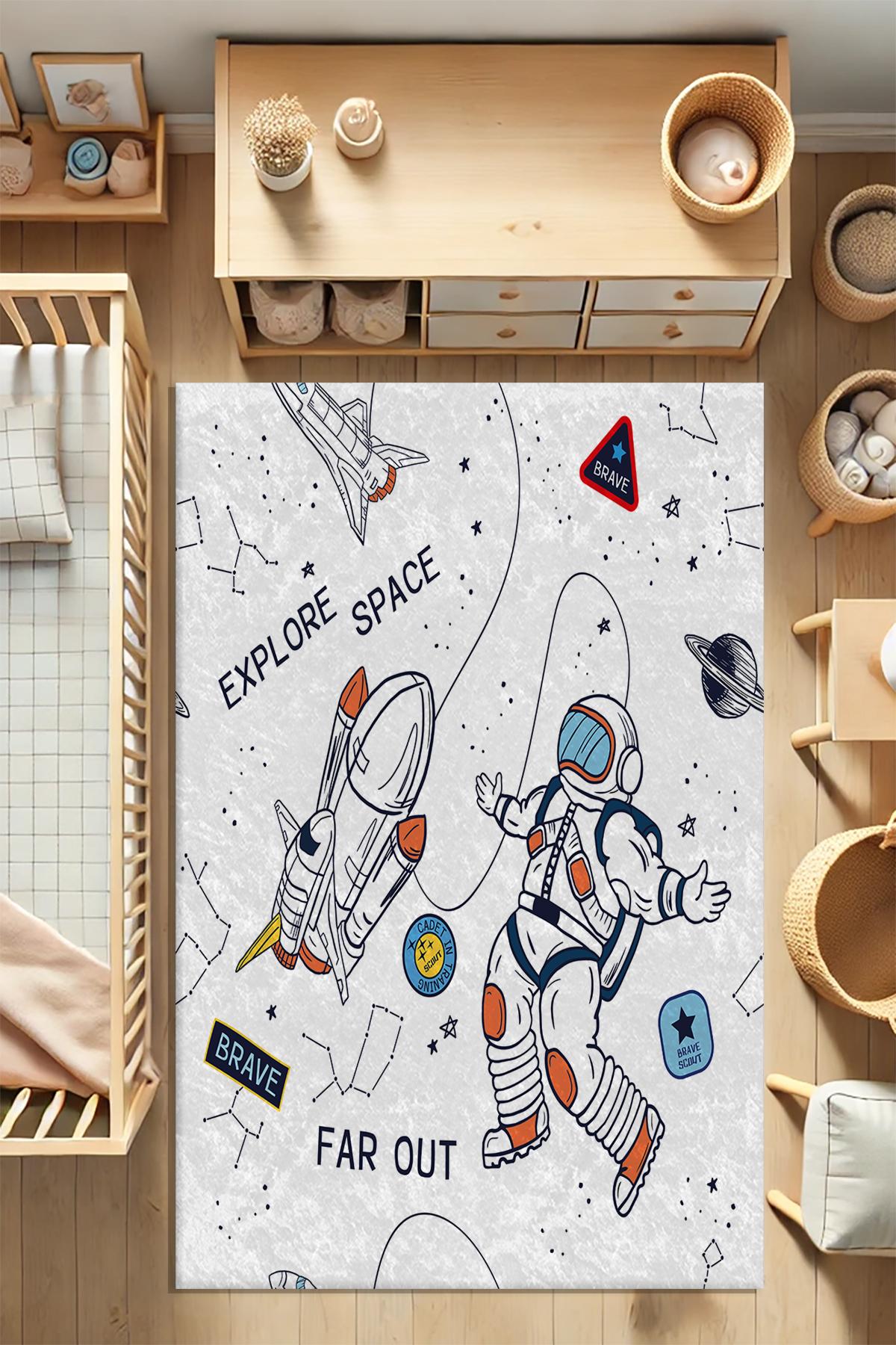 Dot Taban Astronot Çocuk Odası Halısı EPH108