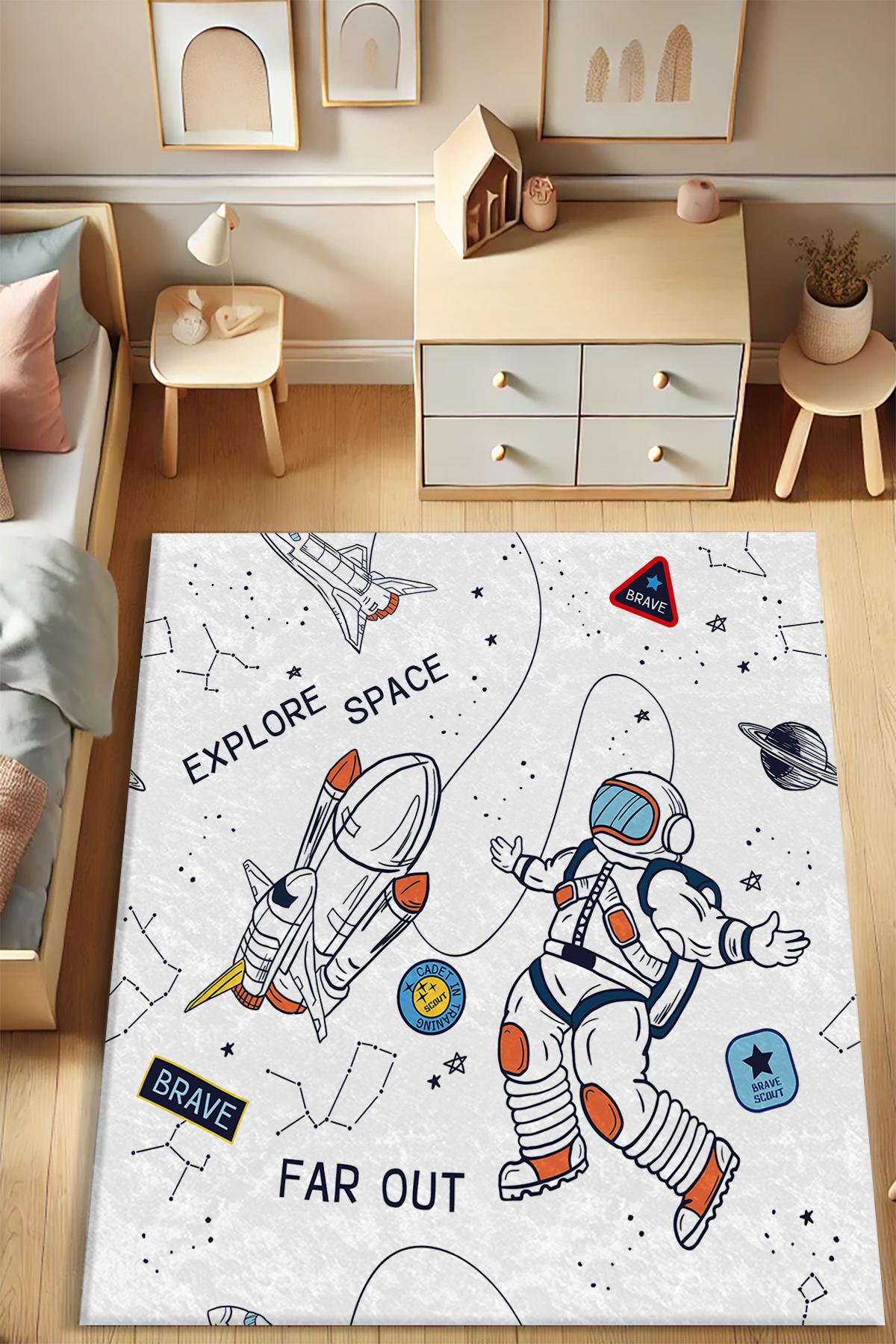 Dot Taban Astronot Çocuk Odası Halısı EPH108