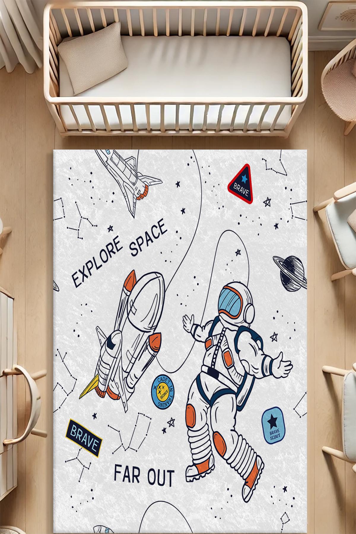 Dot Taban Astronot Çocuk Odası Halısı EPH108