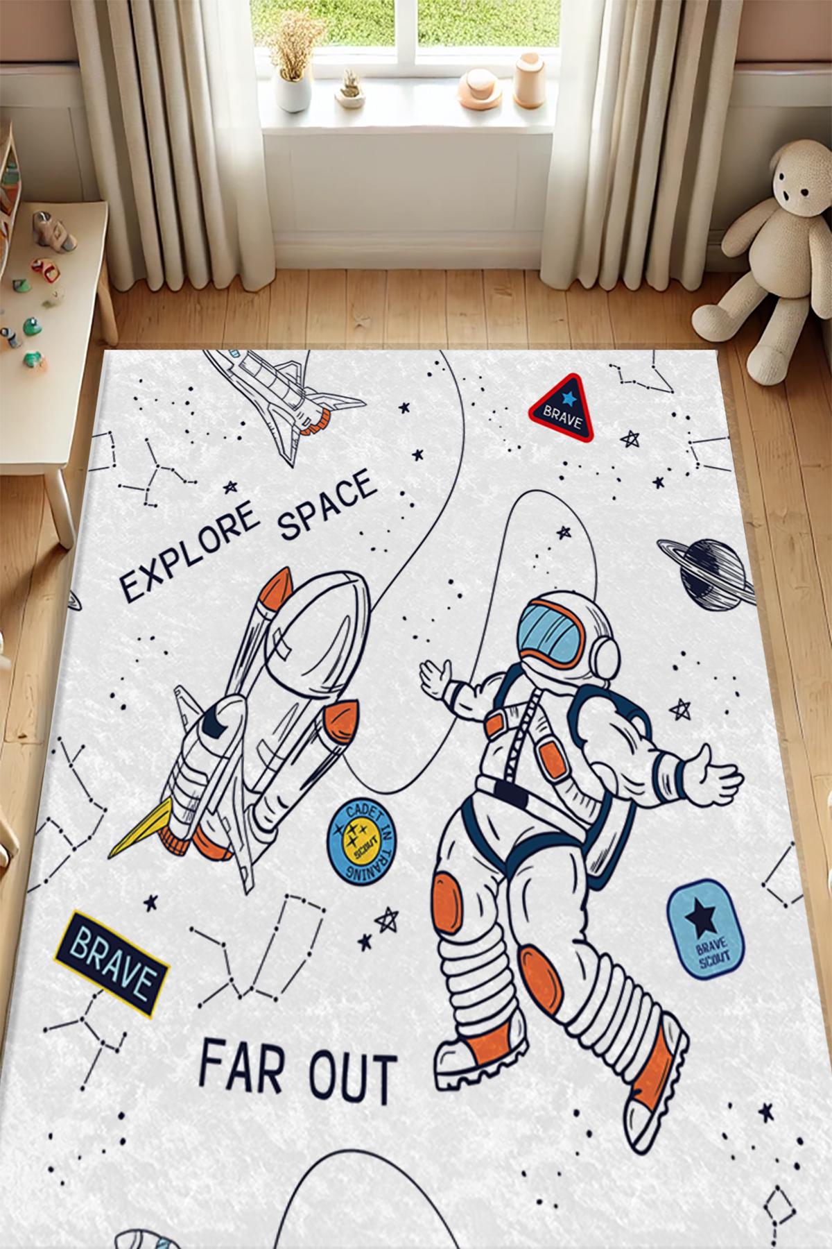 Dot Taban Astronot Çocuk Odası Halısı EPH108