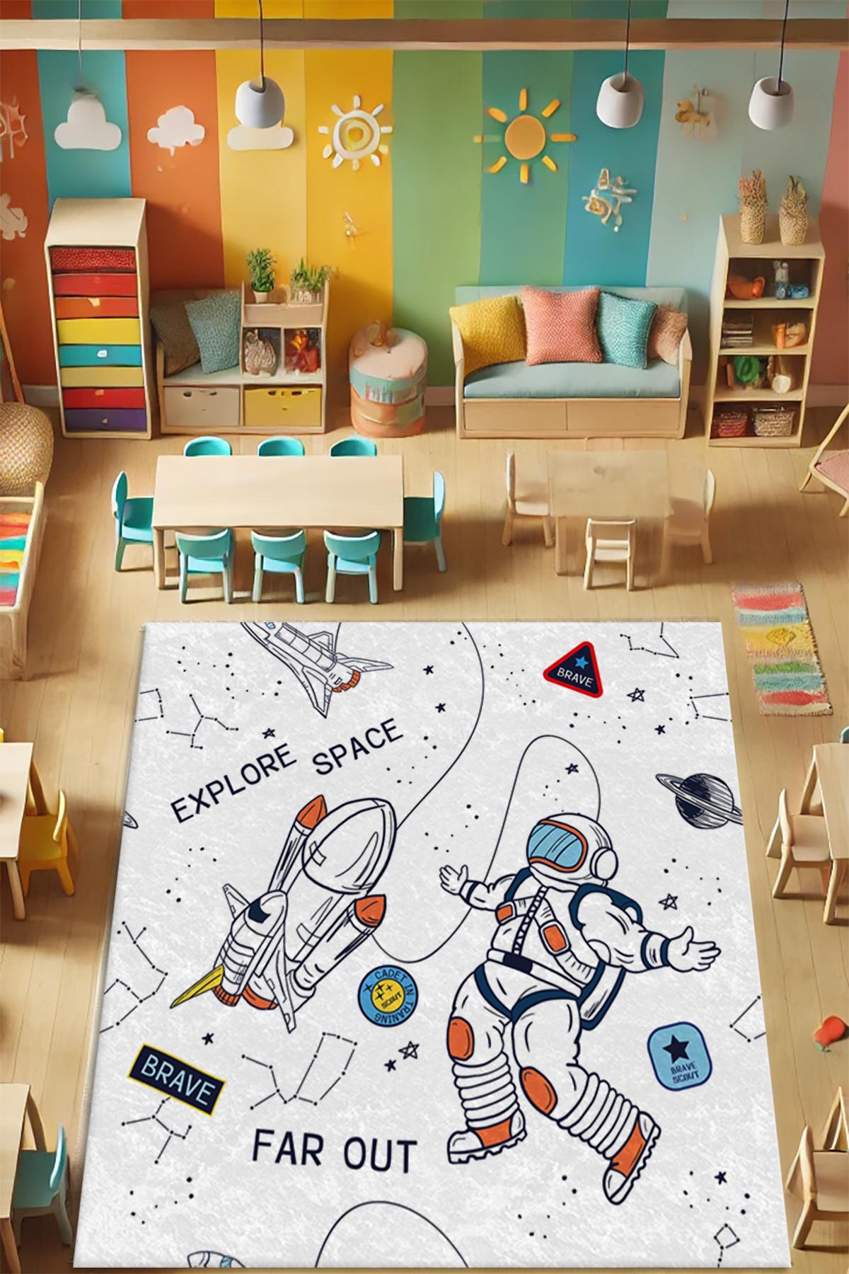 Dot Taban Astronot Çocuk Odası Halısı EPH108