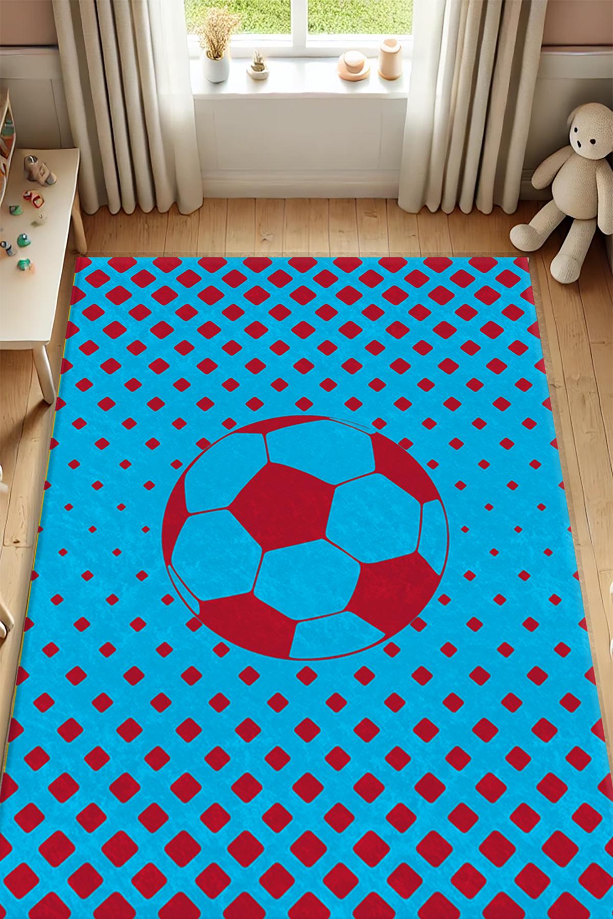 Dot Taban Bordo Mavi Taraftar Çocuk Odası Halısı EPH136
