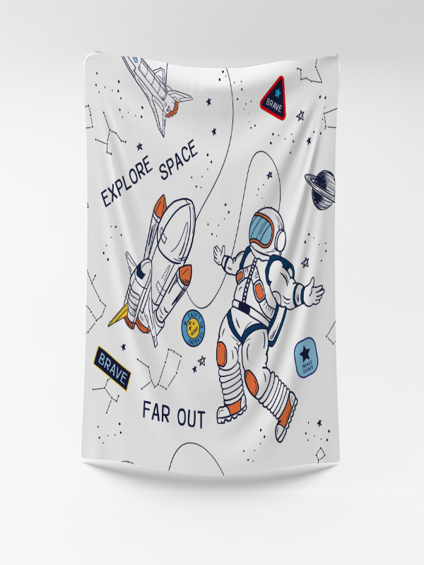Astronot Dekoratif Yatak Örtüsü EPD108