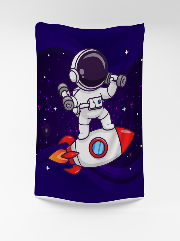 Astronot Dekoratif Yatak Örtüsü EPD131