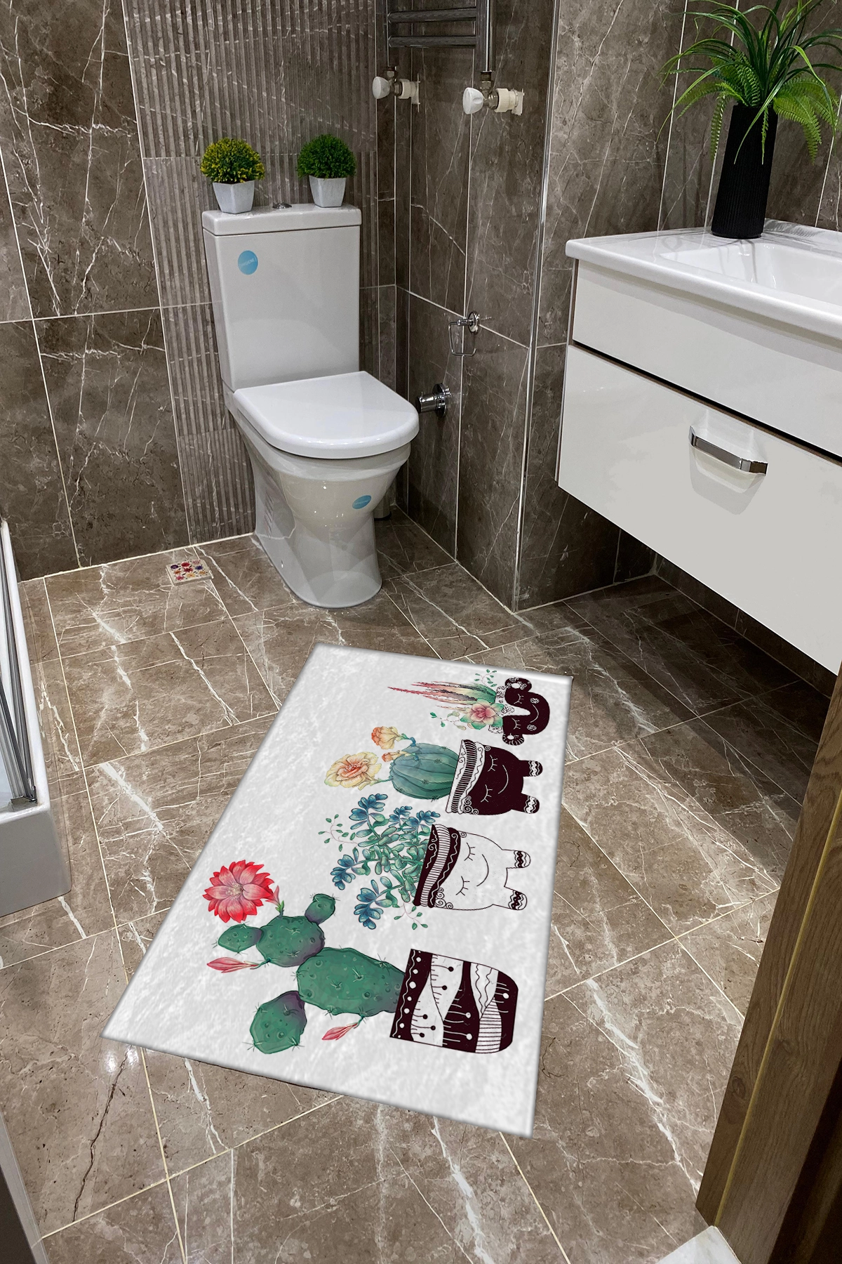 Kaktüsler Model Dot Taban İnce Klozet Takımı