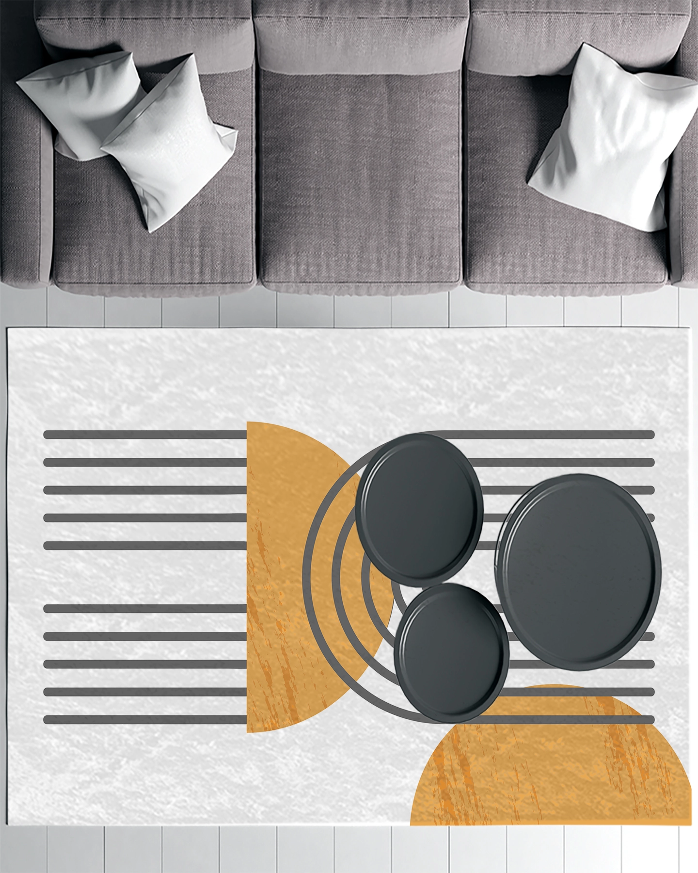 Bohem Şekilli Modern Salon Halısı