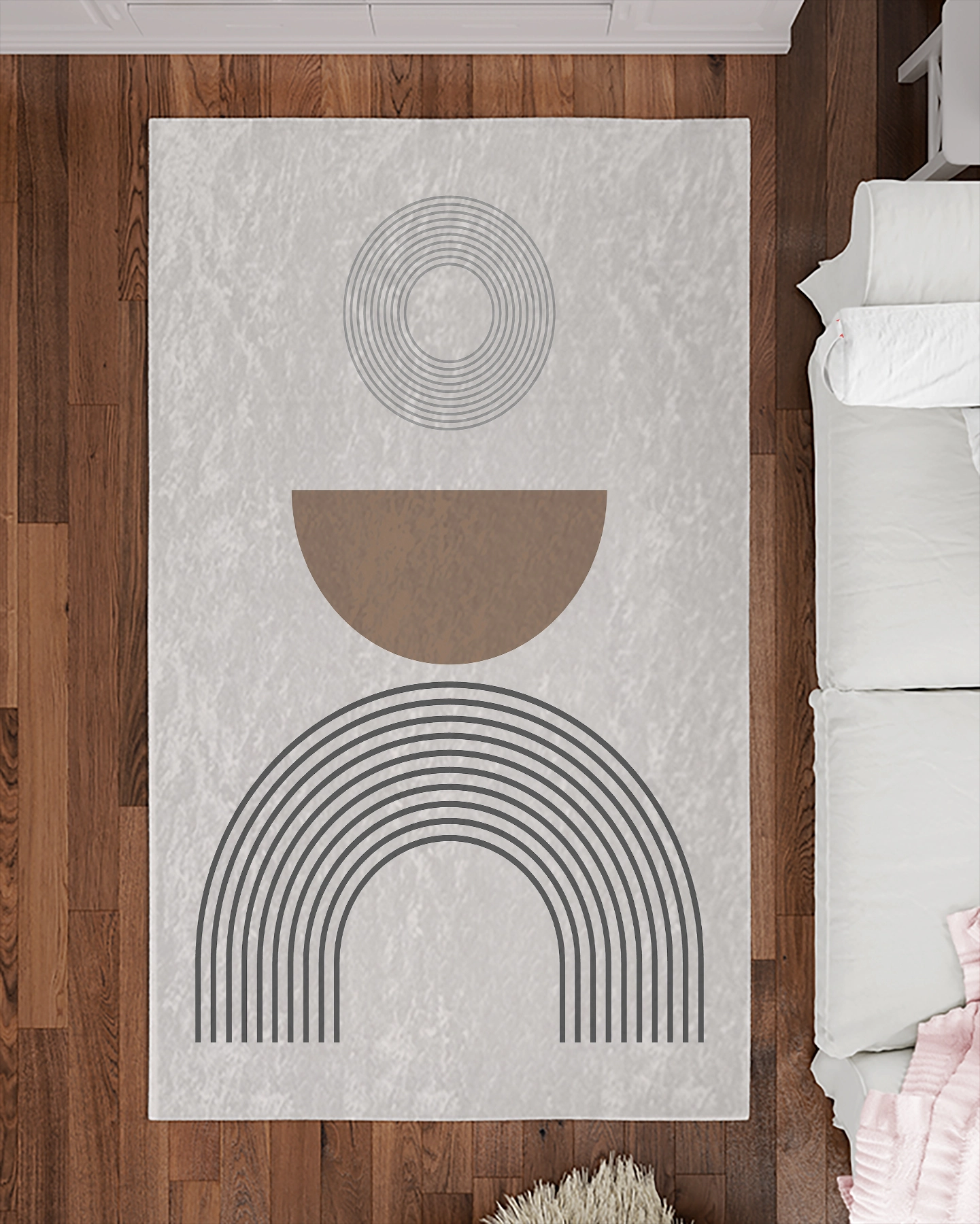 Bohem Şekiller Modern Salon Halısı