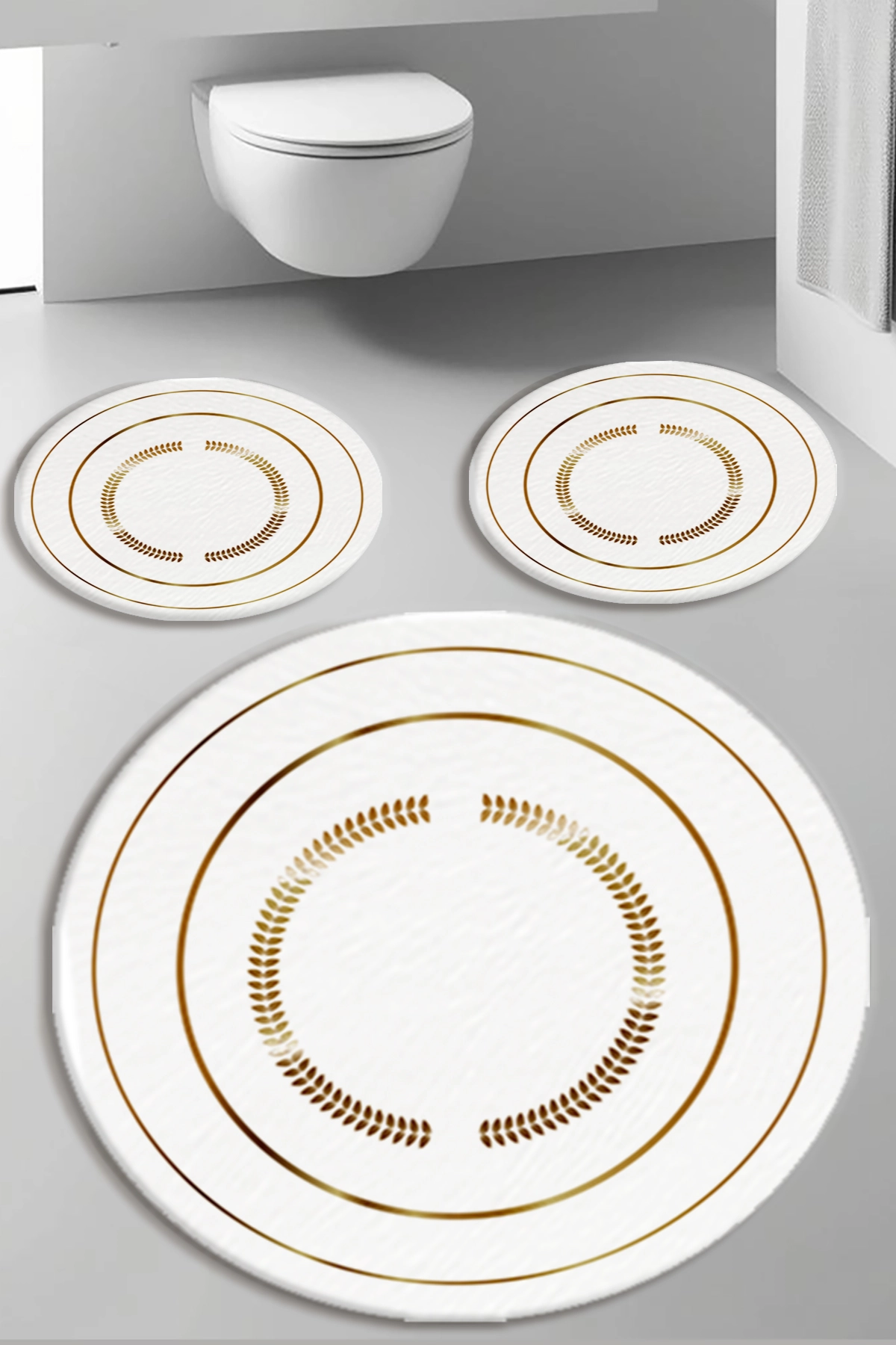 Gold Banyo Paspas Seti Kalın Kalite-Premium Serisi