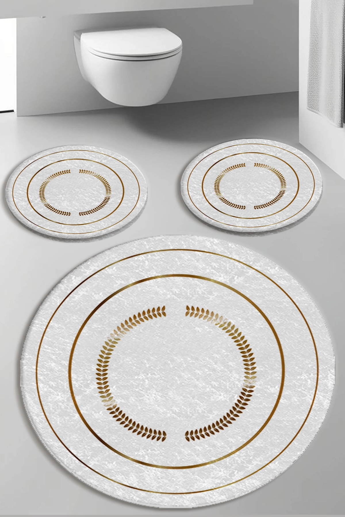 Gold Banyo Paspas Seti Dot Taban-Premium Serisi