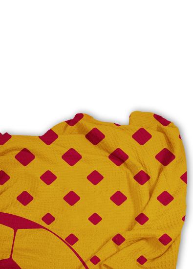 Evperest Sarı Kırmızı Taraftar Pike Yatak Örtüsü EPY135