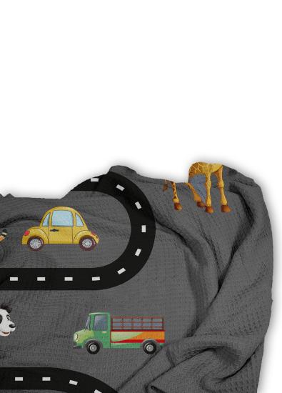 Evperest Hayvanlar Temalı Yollu Pike Yatak Örtüsü EPY146