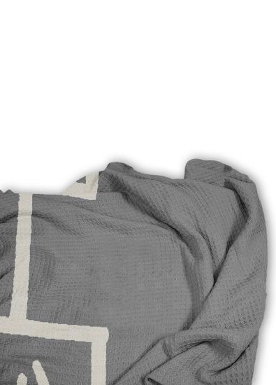 Evperest Seksek Model Gri Pike Yatak Örtüsü EPY154