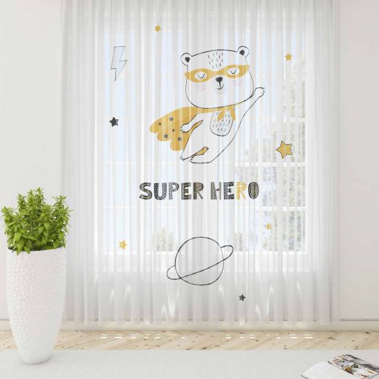 Süper Hero Tül Perde