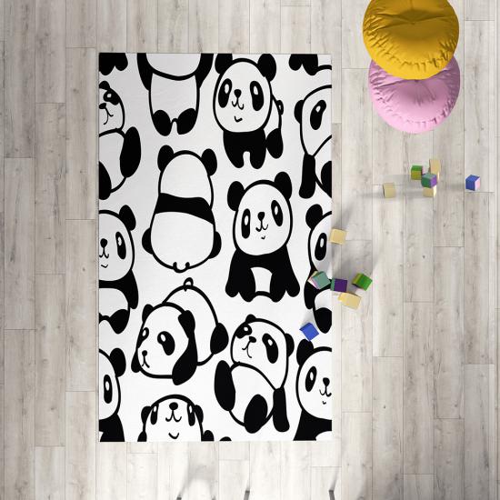 Evperest Sevimli Pandalar Çocuk Odası Halısı