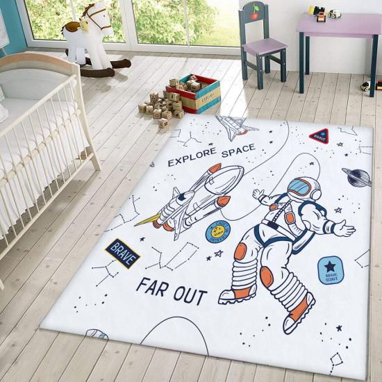 Evperest Uzay Model Çocuk Odası Halısı