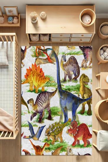 Evperest Dot Taban Dinozorlu Çocuk Odası Halısı EPH100