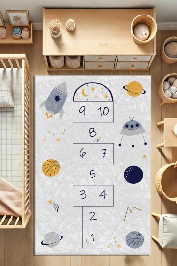 Evperest Dot Taban Gezegenli Seksekli Çocuk Odası Halısı EPH113