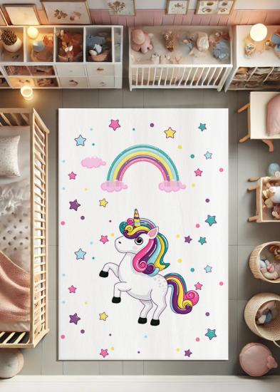 Evperest Gökkuşaklı Unicorn Çocuk Odası Halısı EPH120