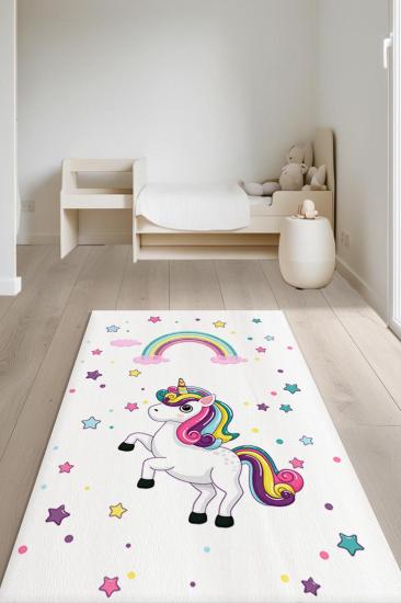 Evperest Gökkuşaklı Unicorn Çocuk Odası Halısı EPH120