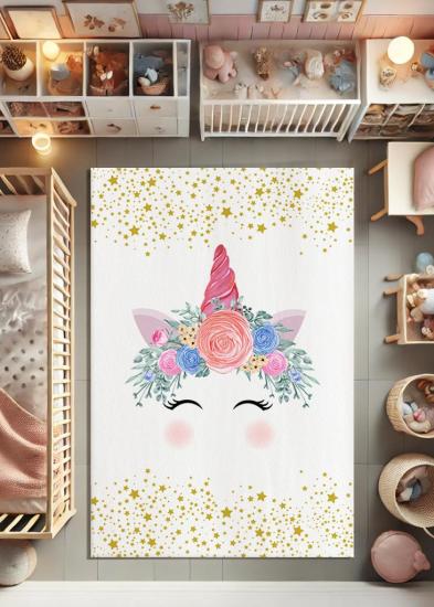 Evperest Unicornlu Yıldızlı Çocuk Halısı EPH123