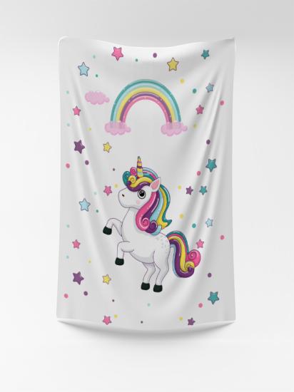 Evperest Gökkuşaklı Unicorn Dekoratif Yatak Örtüsü EPD120
