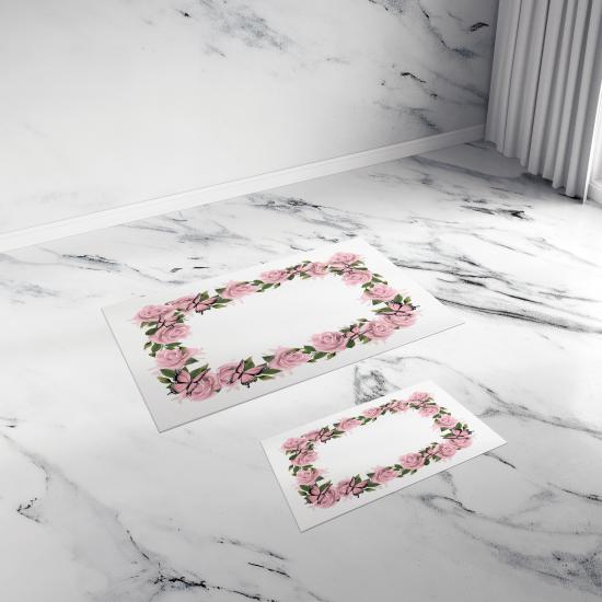 Evperest Banyo Klozet Takımı Pembe Kelebekli Model