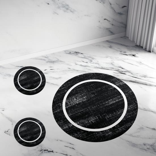 Evperest Banyo Paspas Seti / Siyah Kırçıl Model