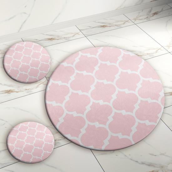 Evperest Pembe Ogee Banyo Paspas Seti