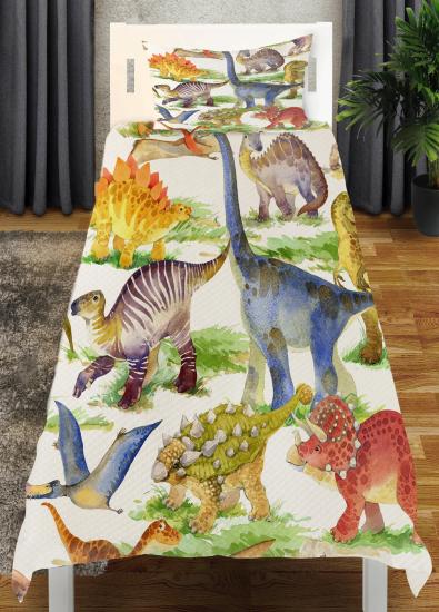 Evperest Dinozorlu Pike Yatak Örtüsü EPY100