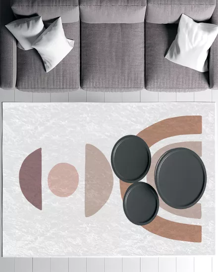 Bohem Şekiller Modern Salon Halısı