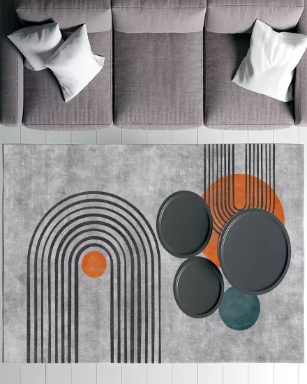 Modern Şekilli Modern Salon Halısı