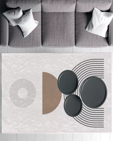 Bohem Şekiller Modern Salon Halısı