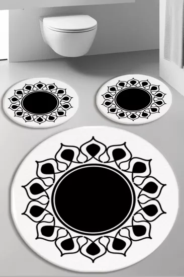 Evperest Premium Lale Banyo Paspas Seti Kalın Kalite