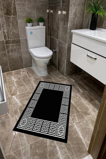 Siyah Beyaz Key Klozet Takımı Kalın Kalite