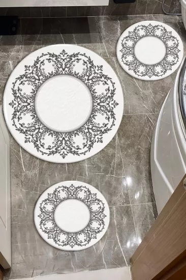 Evperest Gri Üçlü Paspas Seti