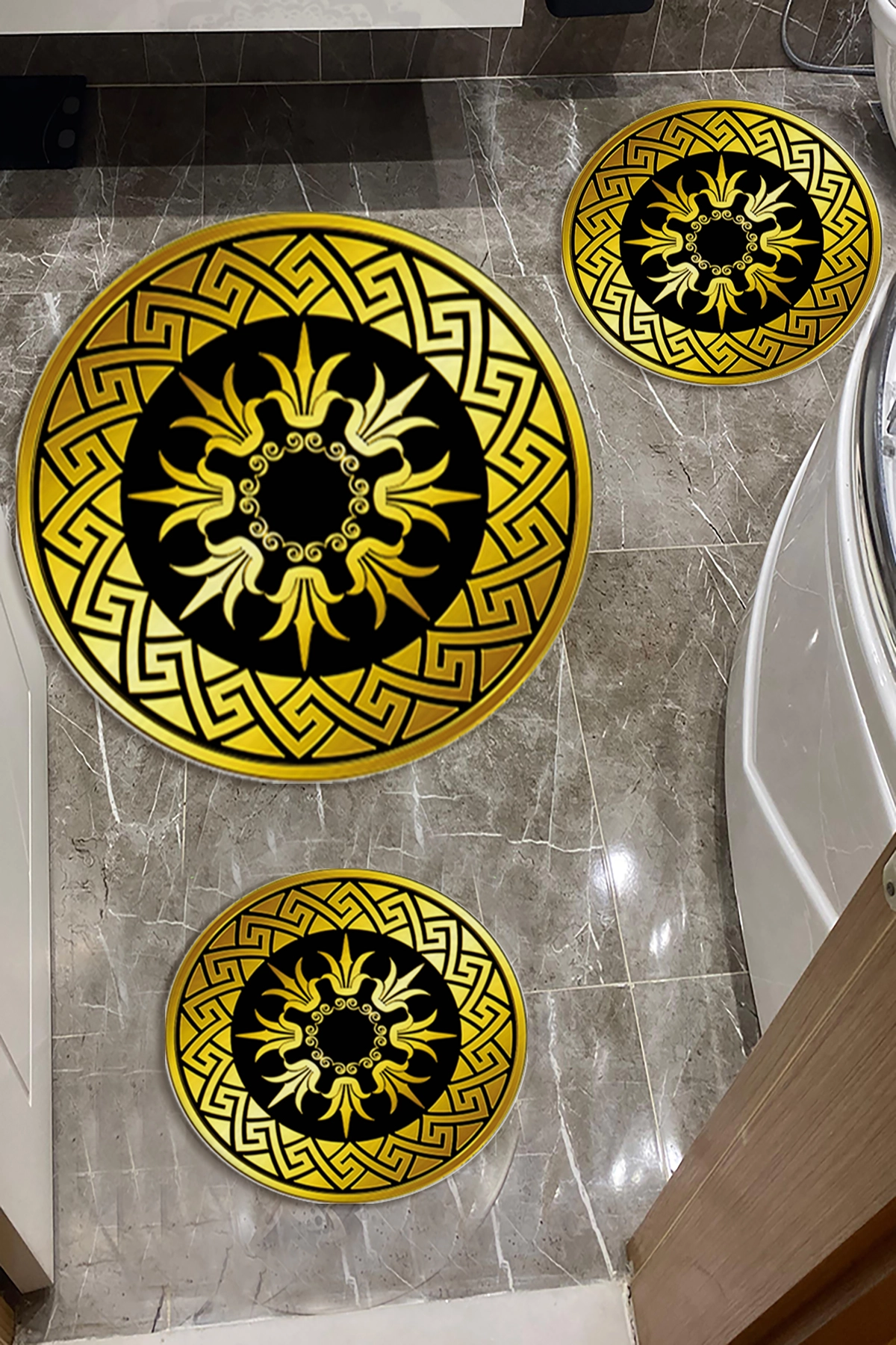 Gold Siyah Üçlü Paspas Seti