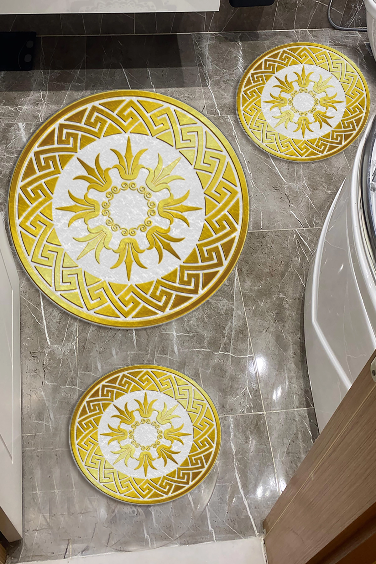 Gold Dot Taban Üçlü Paspas Seti